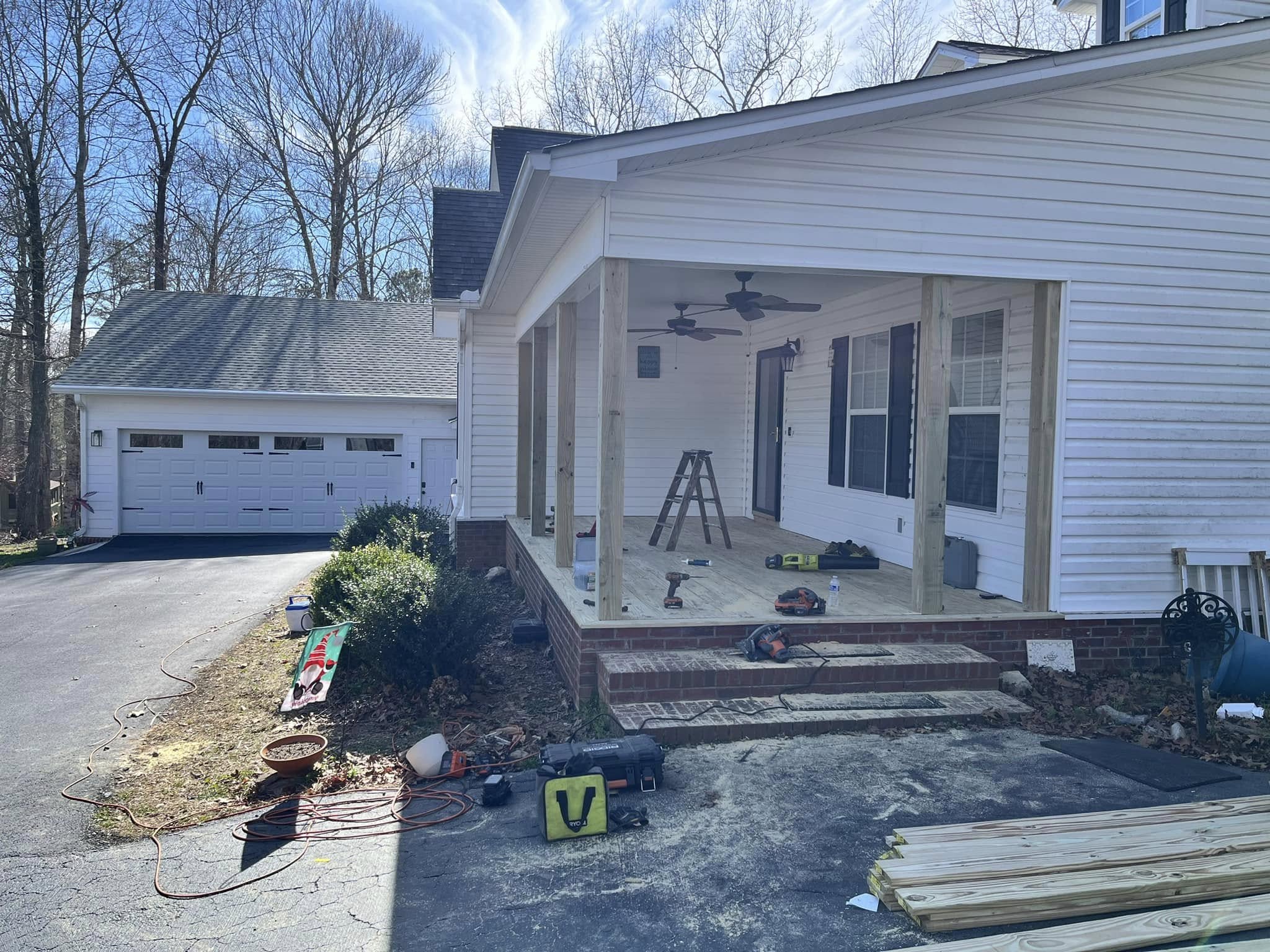 Porch and entry remodel carpentry near Blairsville, GA Porch and entry remodel carpentry near Blairsville, GA